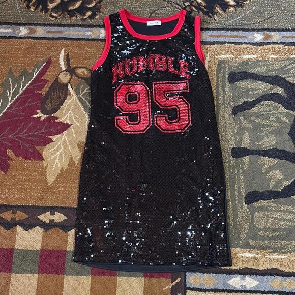 January 7 Black Sequin Sheath Mini Dress - Picture 1 of 5